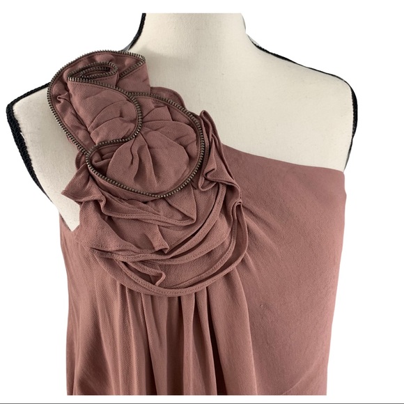 BCBGMaxAzria One Shoulder Rosette Bubble Dress 2 - Picture 1 of 10